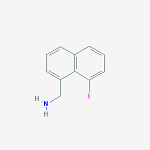 molecular formula C11H10IN B11841360 1-(Aminomethyl)-8-iodonaphthalene 