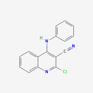 molecular formula C16H10ClN3 B11841366 2-Chloro-4-(phenylamino)quinoline-3-carbonitrile 