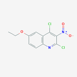 molecular formula C11H8Cl2N2O3 B11841382 2,4-Dichloro-6-ethoxy-3-nitroquinoline 