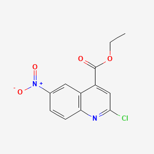 molecular formula C12H9ClN2O4 B11841429 Ethyl 2-chloro-6-nitroquinoline-4-carboxylate CAS No. 55878-86-9