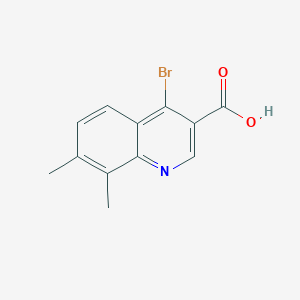 molecular formula C12H10BrNO2 B11841470 4-Bromo-7,8-dimethylquinoline-3-carboxylic acid 