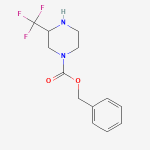 molecular formula C13H15F3N2O2 B11841473 Benzyl 3-(trifluoromethyl)piperazine-1-carboxylate 