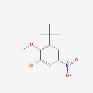 molecular formula C11H14BrNO3 B11841477 1-Bromo-3-(tert-butyl)-2-methoxy-5-nitrobenzene CAS No. 1132940-55-6