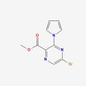 molecular formula C10H8BrN3O2 B11841519 Methyl 5-bromo-3-(1H-pyrrol-1-yl)pyrazine-2-carboxylate CAS No. 1260871-28-0