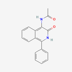 molecular formula C17H14N2O2 B11841524 N-(3-Oxo-1-phenyl-2,3-dihydroisoquinolin-4-yl)acetamide CAS No. 112010-83-0