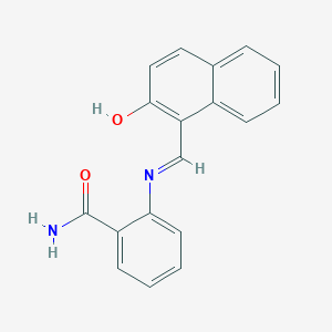 molecular formula C18H14N2O2 B11841543 Benzamide, 2-[[(2-hydroxy-1-naphthalenyl)methylene]amino]- CAS No. 106910-71-8