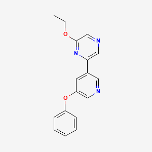 molecular formula C17H15N3O2 B11841549 2-Ethoxy-6-(5-phenoxypyridin-3-yl)pyrazine CAS No. 1333222-11-9
