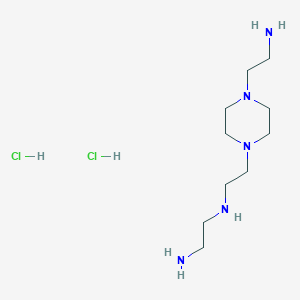 molecular formula C10H27Cl2N5 B11841573 N1-(2-(4-(2-Aminoethyl)piperazin-1-yl)ethyl)ethane-1,2-diamine dihydrochloride 