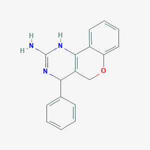 molecular formula C17H15N3O B11841607 4-Phenyl-4,5-dihydro-1H-chromeno[4,3-d]pyrimidin-2-amine CAS No. 646063-20-9