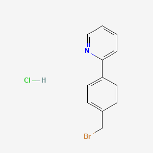 molecular formula C12H11BrClN B11841756 2-(4-(Bromomethyl)phenyl)pyridine hydrochloride 
