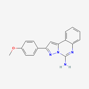 molecular formula C17H14N4O B11841767 2-(4-Methoxyphenyl)pyrazolo[1,5-C]quinazolin-5-amine 