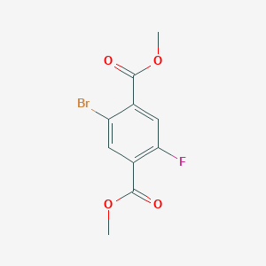 molecular formula C10H8BrFO4 B11841790 Dimethyl 2-bromo-5-fluoroterephthalate 
