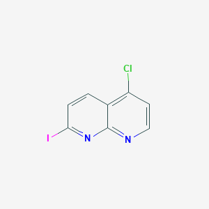molecular formula C8H4ClIN2 B11841801 5-Chloro-2-iodo-1,8-naphthyridine 