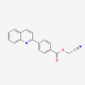 molecular formula C18H12N2O2 B11841847 Cyanomethyl 4-(quinolin-2-yl)benzoate CAS No. 61781-57-5