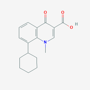 molecular formula C17H19NO3 B11841856 8-Cyclohexyl-1-methyl-4-oxo-1,4-dihydroquinoline-3-carboxylic acid CAS No. 55376-81-3