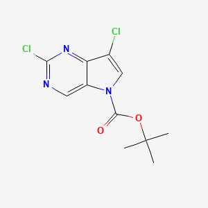 molecular formula C11H11Cl2N3O2 B11841863 tert-Butyl 2,7-dichloro-5H-pyrrolo[3,2-d]pyrimidine-5-carboxylate 