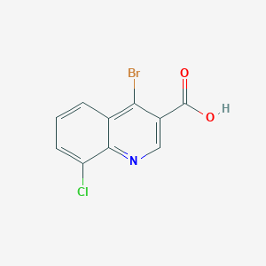 molecular formula C10H5BrClNO2 B11841883 4-Bromo-8-chloroquinoline-3-carboxylic acid 