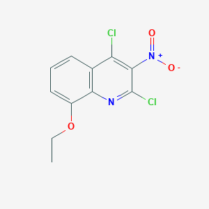 molecular formula C11H8Cl2N2O3 B11841936 2,4-Dichloro-8-ethoxy-3-nitroquinoline 