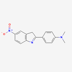 molecular formula C16H15N3O2 B11841939 N,N-Dimethyl-4-(5-nitro-3H-indol-2-yl)aniline CAS No. 64109-85-9