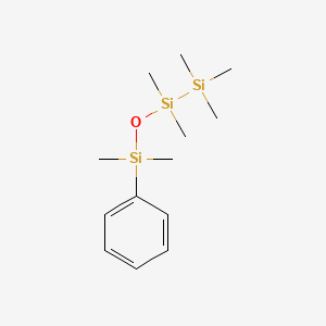 molecular formula C13H26OSi3 B11841949 1-{[Dimethyl(phenyl)silyl]oxy}-1,1,2,2,2-pentamethyldisilane CAS No. 113279-19-9