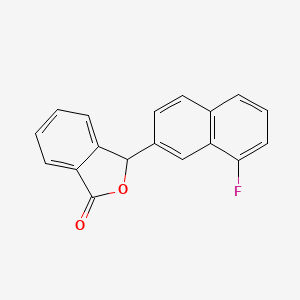 molecular formula C18H11FO2 B11841970 3-(8-Fluoronaphthalen-2-yl)-2-benzofuran-1(3h)-one CAS No. 2965-42-6