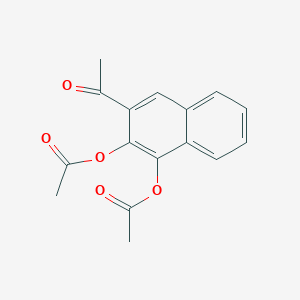 molecular formula C16H14O5 B11841998 Ethanone, 1-[3,4-bis(acetyloxy)-2-naphthalenyl]- CAS No. 52749-63-0
