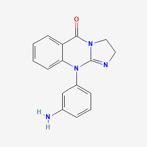 molecular formula C16H14N4O B11842046 10-(3-Aminophenyl)-2,10-dihydroimidazo[2,1-b]quinazolin-5(3H)-one CAS No. 88959-10-8