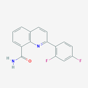 molecular formula C16H10F2N2O B11842080 2-(2,4-Difluorophenyl)quinoline-8-carboxamide CAS No. 655222-59-6