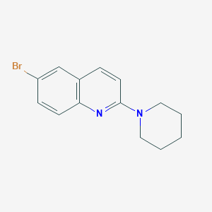 molecular formula C14H15BrN2 B11842120 6-Bromo-2-(piperidin-1-yl)quinoline 