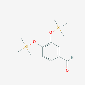 molecular formula C13H22O3Si2 B11842123 3,4-Bis((trimethylsilyl)oxy)benzaldehyde CAS No. 10586-13-7