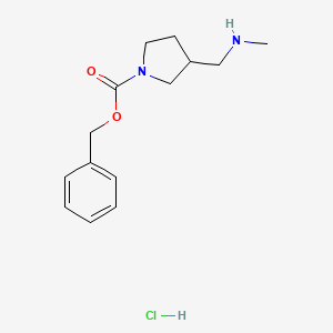 molecular formula C14H21ClN2O2 B11842143 Benzyl 3-((methylamino)methyl)pyrrolidine-1-carboxylate hydrochloride 