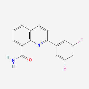 molecular formula C16H10F2N2O B11842168 2-(3,5-Difluorophenyl)quinoline-8-carboxamide CAS No. 655222-61-0