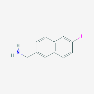 molecular formula C11H10IN B11842208 2-(Aminomethyl)-6-iodonaphthalene 
