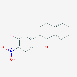 molecular formula C16H12FNO3 B11842225 2-(3-Fluoro-4-nitrophenyl)-3,4-dihydronaphthalen-1(2H)-one CAS No. 1451449-29-8