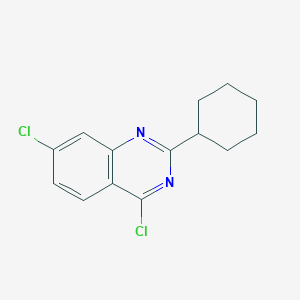 molecular formula C14H14Cl2N2 B11842229 4,7-Dichloro-2-cyclohexylquinazoline 
