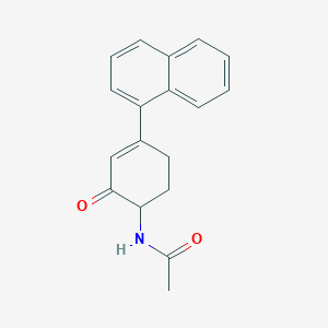 molecular formula C18H17NO2 B11842254 N-(4-(Naphthalen-1-yl)-2-oxocyclohex-3-en-1-yl)acetamide CAS No. 88141-47-3