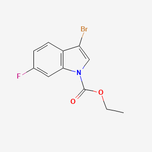 molecular formula C11H9BrFNO2 B11842283 Ethyl 3-Bromo-6-fluoroindole-1-carboxylate 