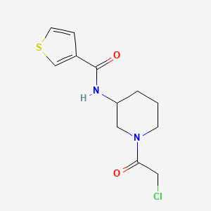 molecular formula C12H15ClN2O2S B11842306 N-(1-(2-Chloroacetyl)piperidin-3-yl)thiophene-3-carboxamide 