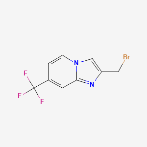 molecular formula C9H6BrF3N2 B11842317 2-(Bromomethyl)-7-(trifluoromethyl)imidazo[1,2-a]pyridine 