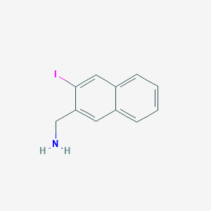 molecular formula C11H10IN B11842350 2-(Aminomethyl)-3-iodonaphthalene 