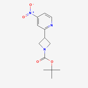 molecular formula C13H17N3O4 B11842374 Tert-butyl 3-(4-nitropyridin-2-yl)azetidine-1-carboxylate CAS No. 1356109-84-6