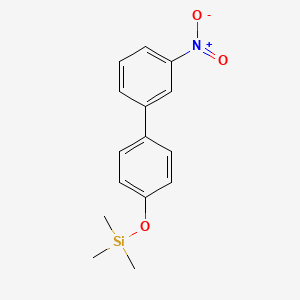 molecular formula C15H17NO3Si B11842391 Trimethyl[(3'-nitro[1,1'-biphenyl]-4-yl)oxy]silane CAS No. 923294-79-5