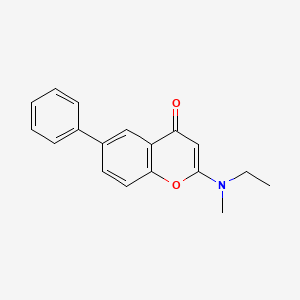 molecular formula C18H17NO2 B11842447 Chromone, 2-(ethylmethylamino)-6-phenyl- CAS No. 83766-99-8