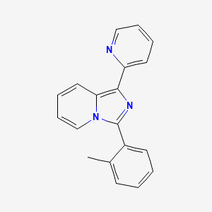 molecular formula C19H15N3 B11842510 Imidazo[1,5-a]pyridine, 3-(2-methylphenyl)-1-(2-pyridinyl)- CAS No. 848889-93-0