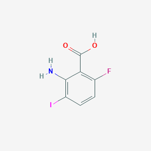 molecular formula C7H5FINO2 B11842648 2-Amino-6-fluoro-3-iodobenzoic acid 