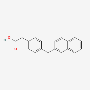 molecular formula C19H16O2 B11842662 Benzeneacetic acid, 4-(2-naphthalenylmethyl)- CAS No. 832730-93-5