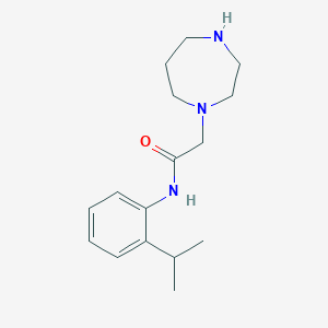 molecular formula C16H25N3O B11842672 2-(1,4-Diazepan-1-yl)-N-(2-isopropylphenyl)acetamide 