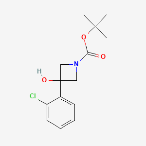 molecular formula C14H18ClNO3 B11842686 Tert-butyl 3-(2-chlorophenyl)-3-hydroxyazetidine-1-carboxylate 