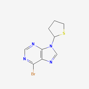molecular formula C9H9BrN4S B11842738 6-Bromo-9-tetrahydro-2-thienyl-9H-purine CAS No. 92971-26-1