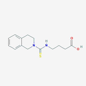molecular formula C14H18N2O2S B11842745 4-[(3,4-Dihydroisoquinoline-2(1H)-carbothioyl)amino]butanoic acid CAS No. 62149-51-3